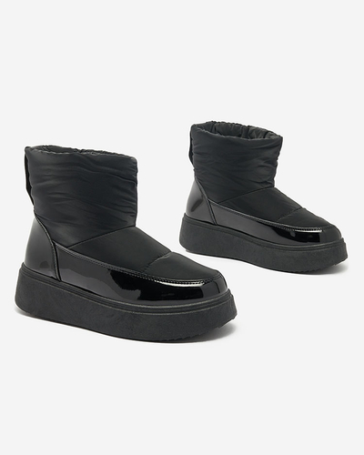 Royalfashion Black Maderta csúszós női hócsizma
