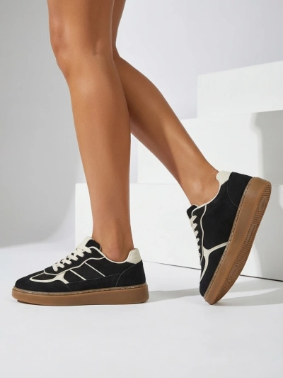 Flora fekete ökológiai sport női sneakerek mindennapi használatra