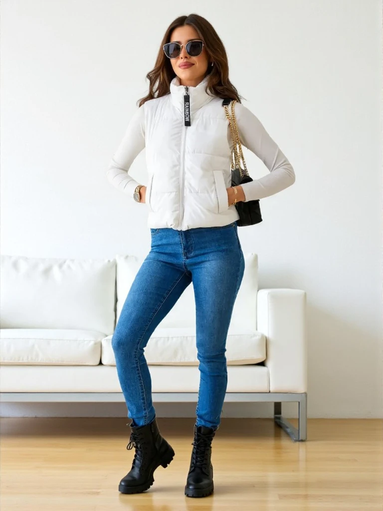 Royalfashion Női Rövid Ujjatlan Kabát