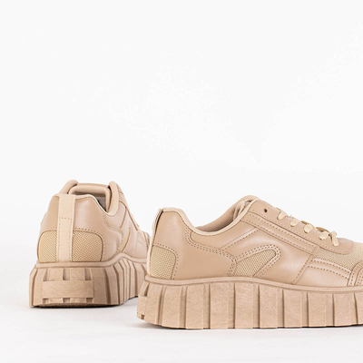 OUTLET Bézs színű női sportcipő a Renlida platformon - Lábbeli