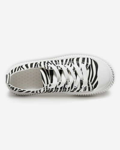 OUTLET Fehér-fekete női sportcipő, tornacipő Amrica- Cipők