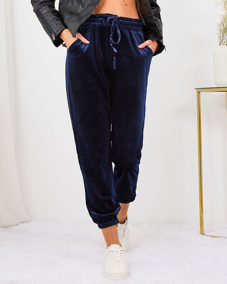 Royalfashion Szürke női kordbársony melegítőnadrág