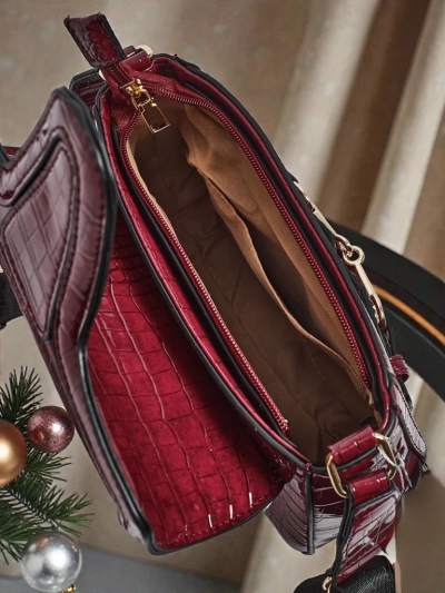 Aurora Bordó Női Elegáns Műbőr Táska