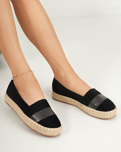 OUTLET Fekete női espadrillek Sverope - Cipők