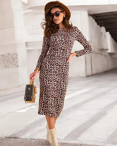 Royalfashion Női párduc ruha