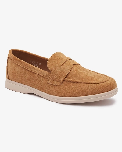 Női öko-szarvasbőr mokaszin teveszínben Daffer- Footwear