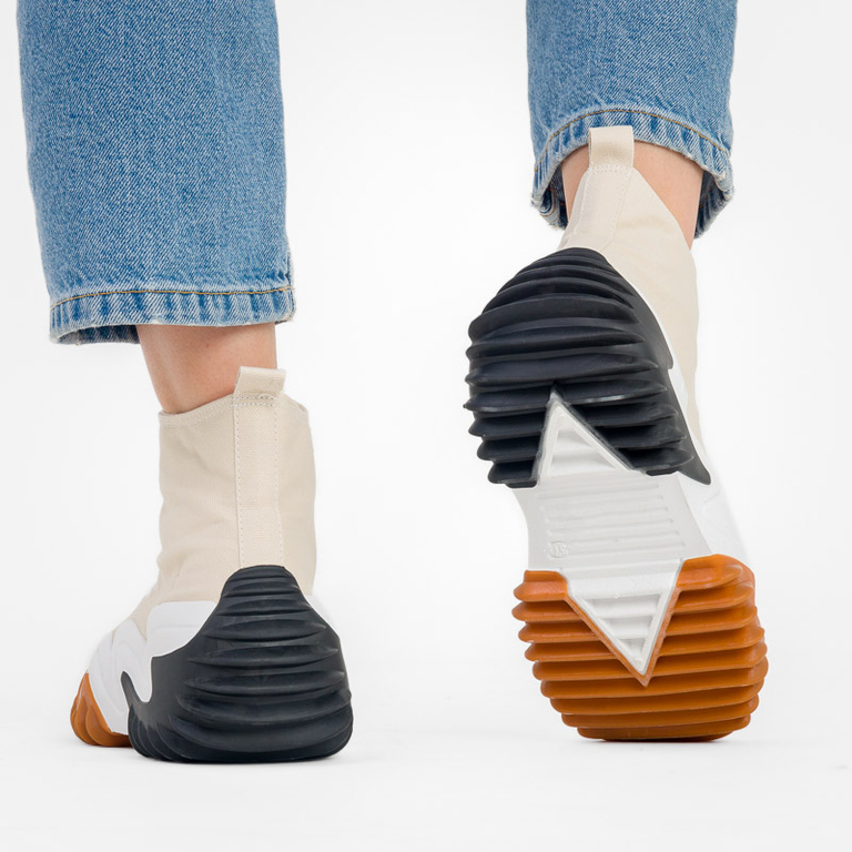 Bézs színű női sportcipő a'la tornacipő Vei - Lábbeli