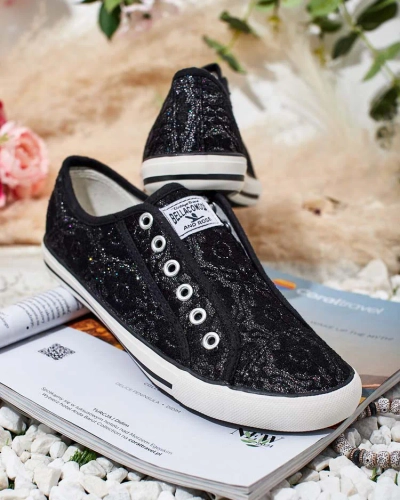 Royalfashion női Imilla brokátos tornacipő