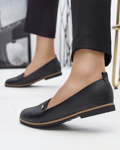 Fekete női mokaszin Riorica- Lábbeli