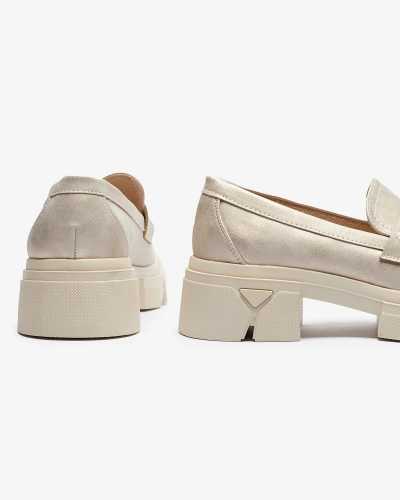 Gold női öko bőr mokaszin Sepop- Footwear