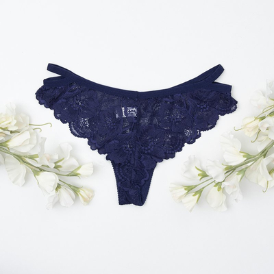 Sötétkék csipke melltartó - Fehérnemű