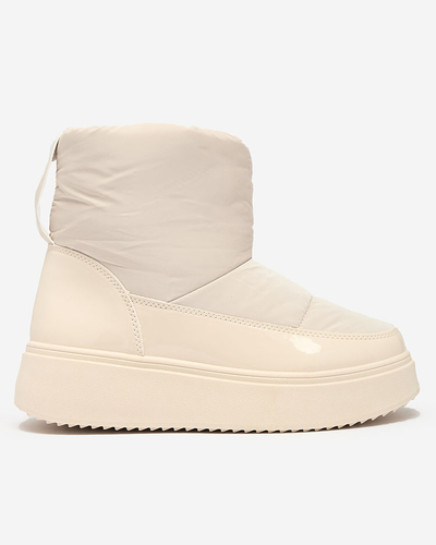 Royalfashion Beige Maderta női csúszós hócsizma