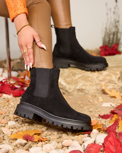 Royalfashion Fekete női szigetelt Comfy Walk csizma