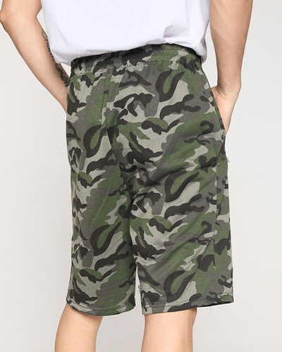 Zöld férfi terepszínű mintás melegítőnadrág - Ruházat