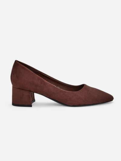Aurelia Classico – Barna velúr női blokk sarkú cipő 4,5 cm