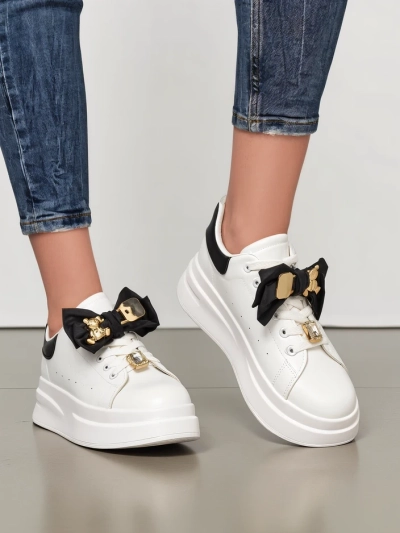 Royalfashion Női platform sportcipők masnival Genimma