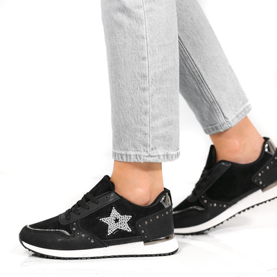 Czarne buty sportowe z gwiazdką Emiliana - Obuwie