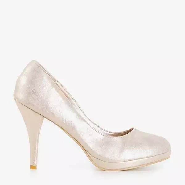 OUTLET Bézs női szivattyúk magas sarkú Mawel - Cipők