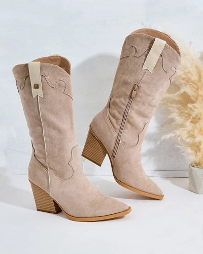 Royalfashion női sarok cowboy csizma Kowib