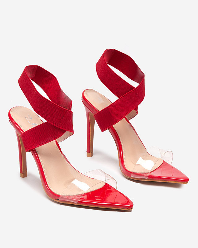 OUTLET Női magassarkú szandál piros Koala színben - Lábbeli
