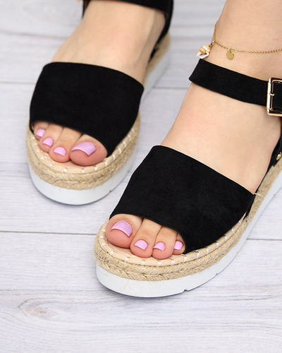 OUTLET Fekete női szandál éken Setovia - Lábbeli