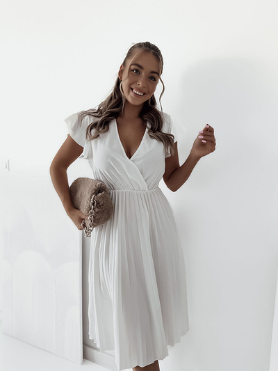 Royalfashion Női pliszírozott midi ruha