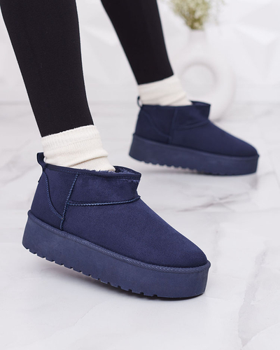 Royalfashion Navy kék rövid női a'la hócsizma Teritsi