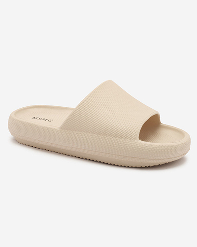 Royalfashion Női gumi flip-flop dombornyomással khaki színben Okeris