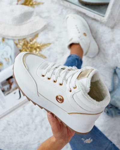 Royalfashion Melegített női tornacipő szőrmével Casill