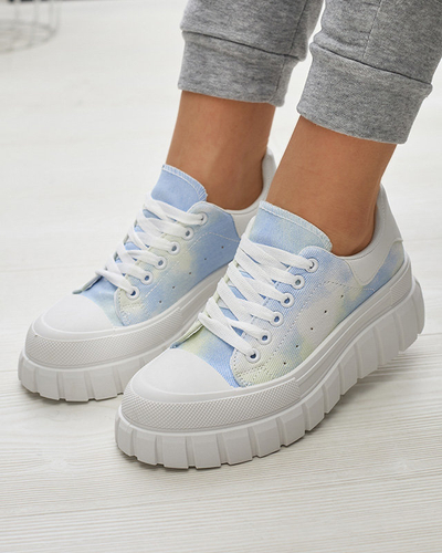 Kék női teniszcipő nyomtatással Lonoll- Footwear
