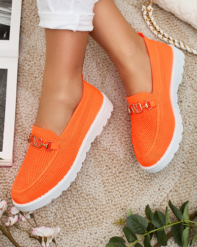 Royalfashion Női szövet mokaszin arany díszítéssel Erticae