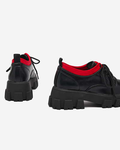 Női eko bőr cipő fekete színben - Lábbeli