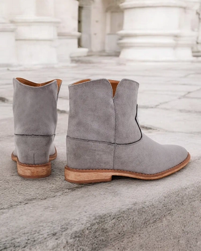 Royalfashion Kowboy-stílusú bokacsizma fedett cipelő talppal Kék kő