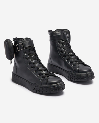 Fekete női sportcipő tasakkal Efiffe- Footwear