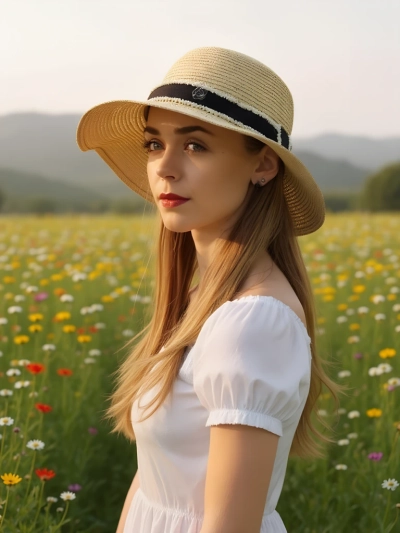Royalfashion női szalmakalap Sunny Meadow