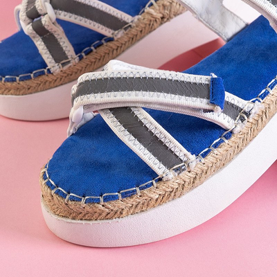 OUTLET Női kobalt szandál fényvisszaverő betétekkel Kollin - Footwear