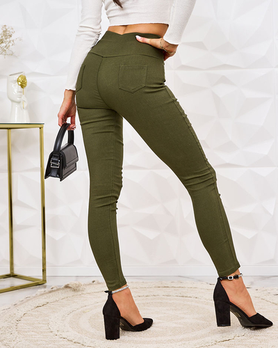Royalfashion Női teggings nadrág dekoratív kötéssel