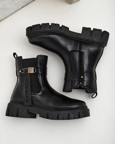 Royalfashion Női eko bőr Dobinas csizma