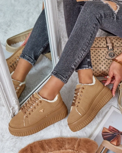 Royalfashion Melegített női tornacipő szőrmével Noxu