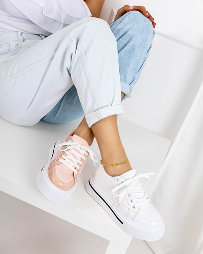 Világos rózsaszín sportcipő nőknek vastagabb talppal Rall- Lábbeli