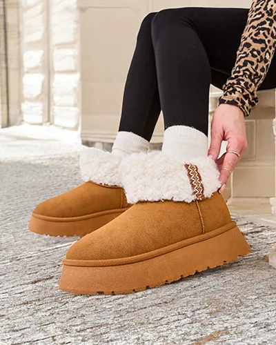 Royalfashion Női hótaposók szőrrel Rovvoy