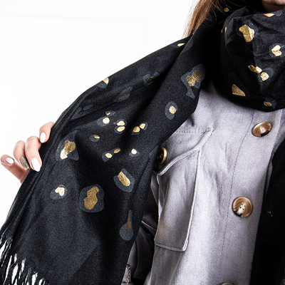 Fekete meleg sál arany betétekkel - Tartozékok