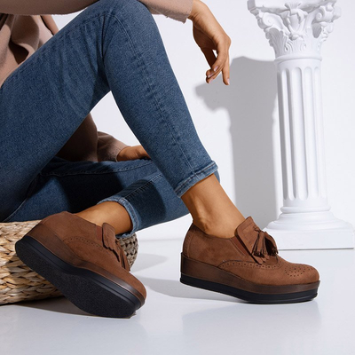 Női teve Jacoba platform cipő - Lábbeli