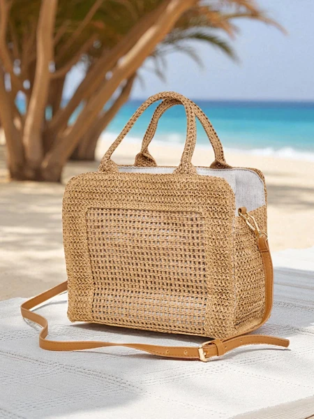 Royalfashion Nagyméretű női szalmatáska Ariadne Raffia