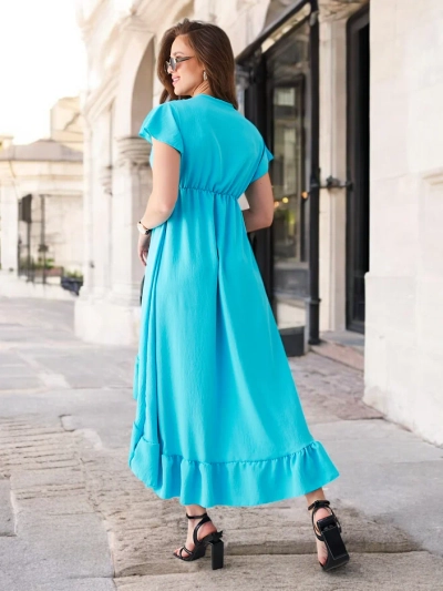 Royalfashion Női midi ruha aszimmetrikus szegéllyel