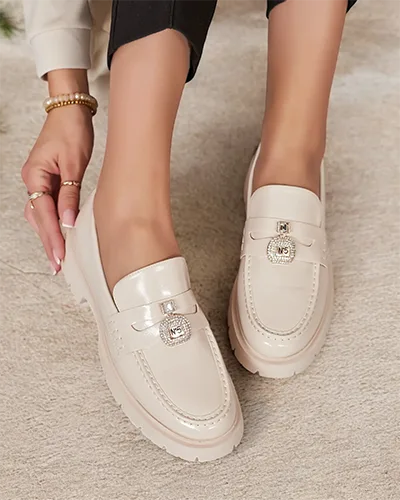 Royalfashion Női lakkozott mokaszin Bemies