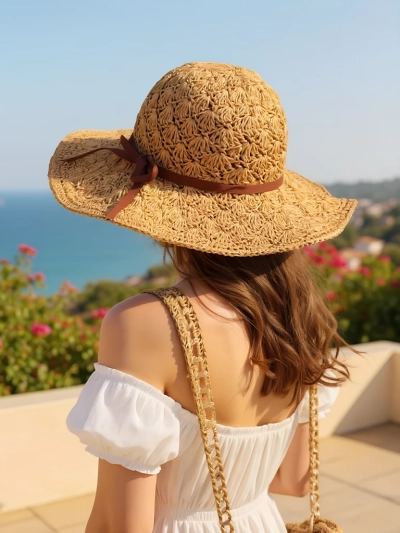 Royalfashion Női Szalmakalap Masnival Belle