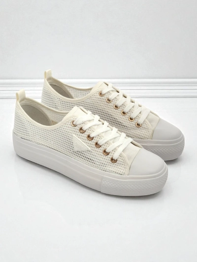 Női fehér Ariadne Mesh sneaker – szellős tornacipő lapos talpon