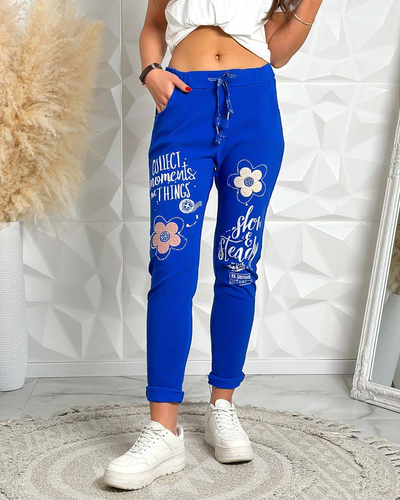 Royalfashion Női szövetnadrág felirattal