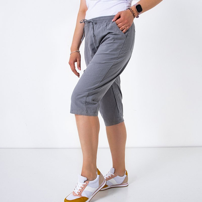Szürke női 3/4 rövidnadrág - Ruházat